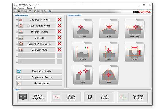 Software scanCONTROL Configuration Tools