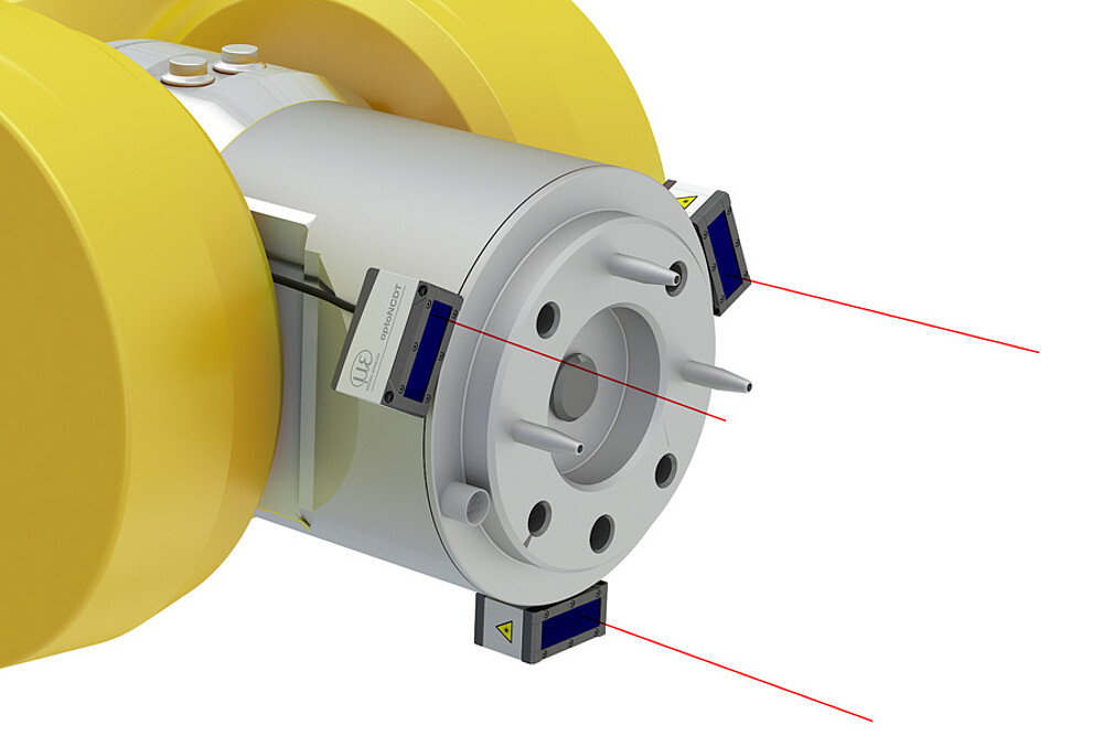 optoNCDT 1900 laser sensor on a robot arm