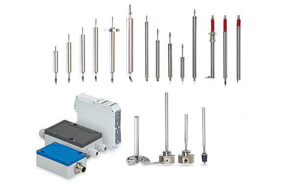 Inductive sensors (LVDT) and gauges for series applications