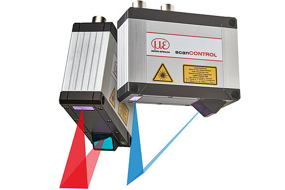 Laser scanners with red and blue laser